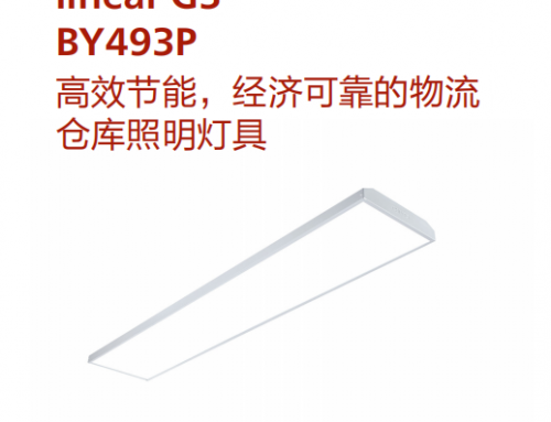 Philips飞利浦BY490P条形高天棚灯120W150W物流GreenUp Line Highbay BY493P工厂仓库L1W