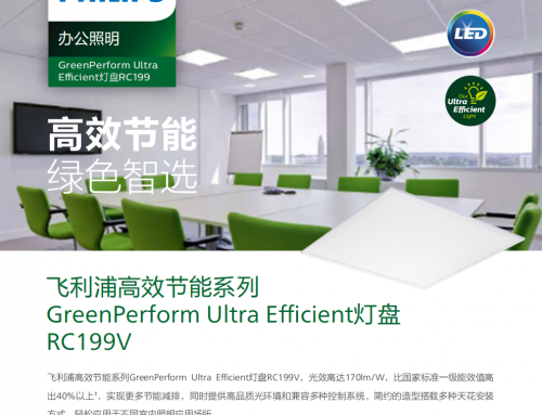 飞利浦高光效GreenPerform Ultra Efficient灯盘RC199V1级节能23w